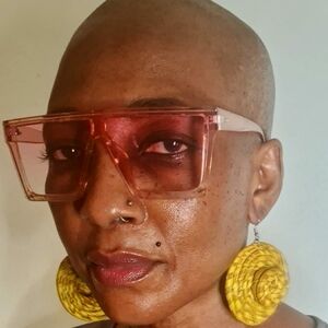 Stylish Yellow Raffia Earrings